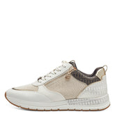 Tamaris Sneakers med print og guld detaljer Ivory Comb